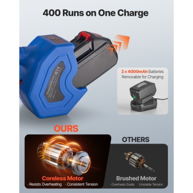 VEVOR Ηλεκτρική Μηχανή Δεματοποίησης, 15.7 x 4.9 x 6.9 in, Με 2 Μπα... VEVOR Ηλεκτρική Μηχανή Δεματοποίησης, 15.7 x 4.9 x 6.9 in, Με 2 Μπα...