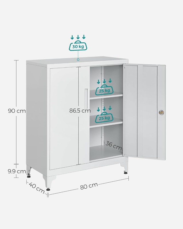 SONGMICS Πολυχρηστική  Nτουλάπα Γραφείου  40 x 80 x 90 cm με  Μοντέ...