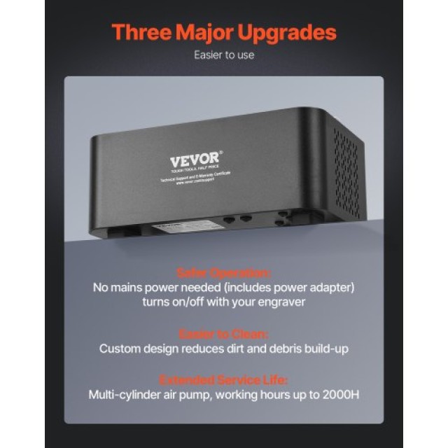 VEVOR Ρυθμιζόμενη Αντλία Αέρα 50 L/min για Λέιζερ Χαράκτη Κοπής ¡Ý ...