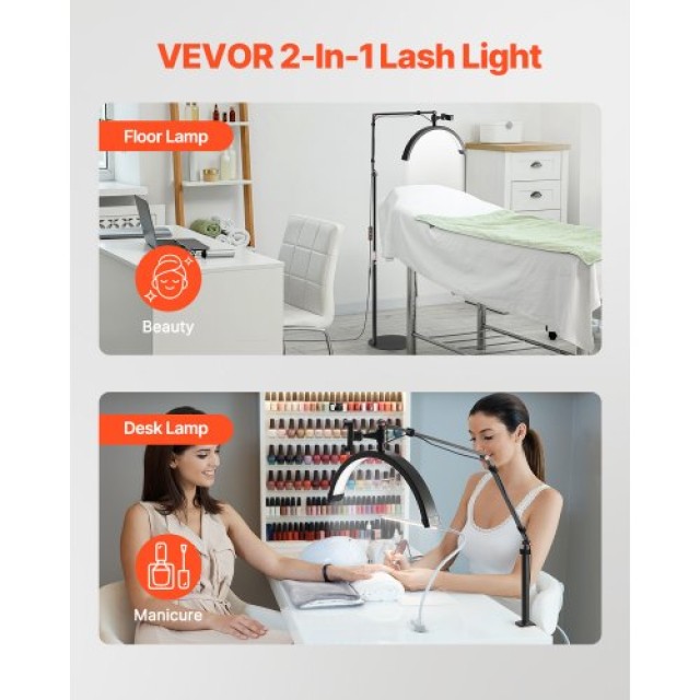 VEVOR Φωτιστικό LED Δαπέδου και Γραφείου για Αισθητικούς WSD2H116YC...