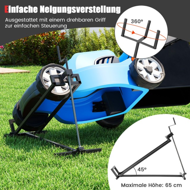 Costway Ρυθμιζόμενη Αναδιπλούμενη Ηλεκτρική Ανυψωτική Πλατφόρμα Μαύ...