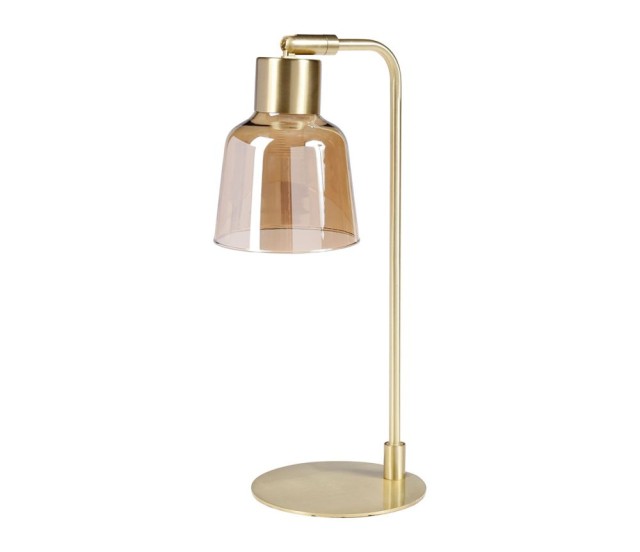 Ostaria Λάμπα μεταλλική και γυάλινη Lola χρυσή E14 40w 150cm -33045
