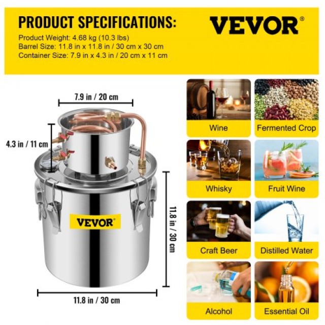Σετ Αποστακτήρα Vevor 5.5Gal με Αντλία Νερού  ZLSJ5GALDTDB00001V2