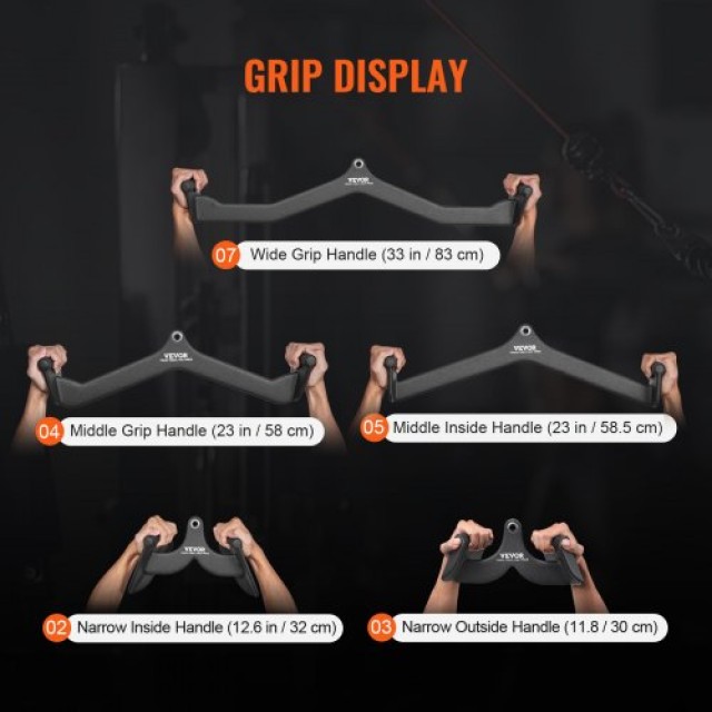 VEVOR  Λαβή Μπάρας LAT Pulldown V-bar T-bar για Οικιακό Γυμναστήριο...