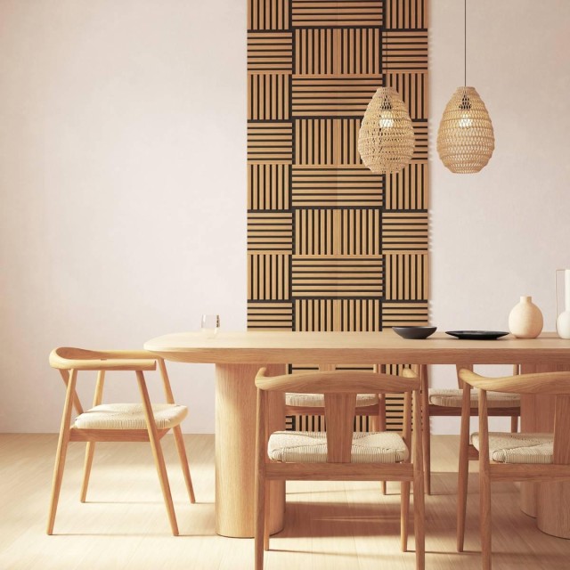 Atmosphera Σετ 3 Διακοσμητικών Πάνελ Κόλβα με Εφέ Καρυδιάς και Μαύρ...