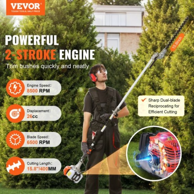 VEVOR 40cm 26CC Βενζινοκίνητο Κονταροπρίονο Θάμνων  RQLLJDLLJ26CCKSLKV0