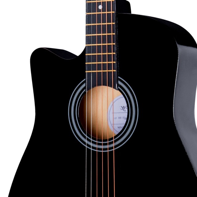 BAKAJI Μαύρη Ακουστική Κιθάρα 38 ιντσών για Αρχάριους με Θήκη, Σετ ... BAKAJI Μαύρη Ακουστική Κιθάρα 38 ιντσών για Αρχάριους με Θήκη, Σετ ...