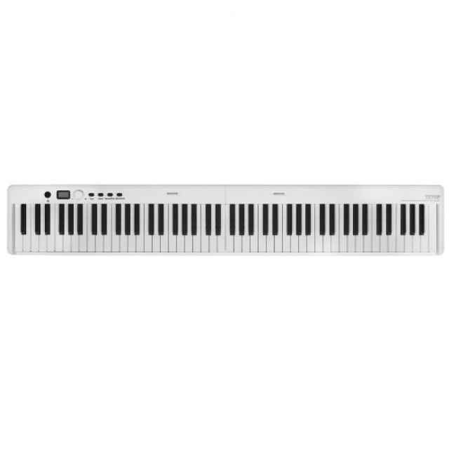 VEVOR  Φορητό Πιάνο 88 Πλήκτρων Bluetooth MIDI Λευκό  ZDSMGQ88JBSWOIOKJV9