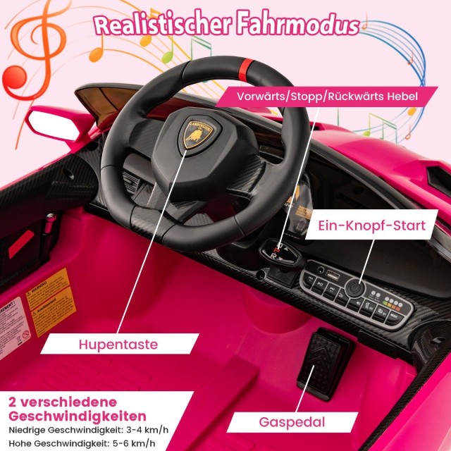 Costway  Παιδικό Ηλεκτρικό Αυτοκίνητο Lamborghini με Τηλεχειριστήρι...