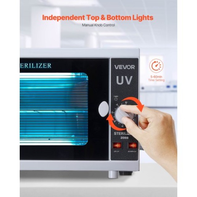 VEVOR Μηχάνημα Καθαρισμού Εργαλείων 12L Μεγάλης Χωρητικότητας με Κο...