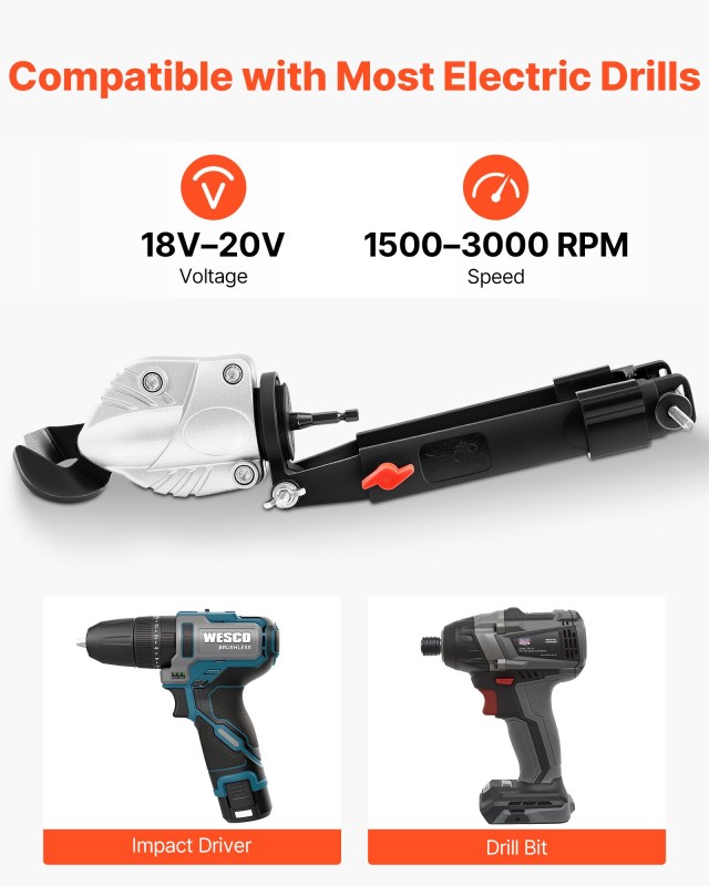 VEVOR Περιστρεφόμενη Ψαλίδα Μεταλλικών Φύλλων 360° με Διαστάσεις 36...