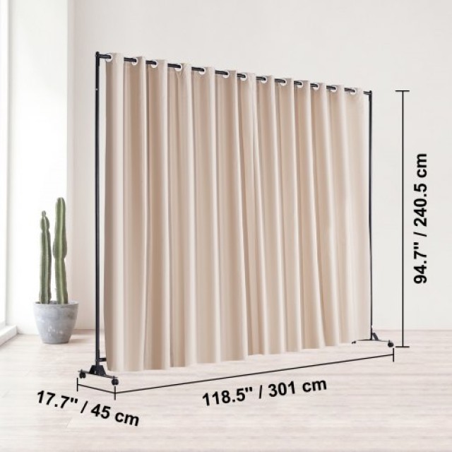 Φορητό Διαχωριστικό Δωματίου VEVOR 8x10 ft με Ρόδες, Χακί  BLP196120INCHJCYWV0