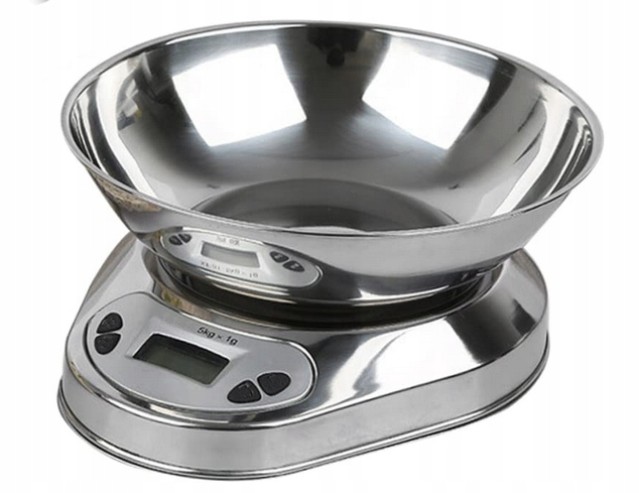 Verk Group Ηλεκτρονικός Ζυγός Κουζίνας με Ακρίβεια 5kg/1g και Μεταλ...