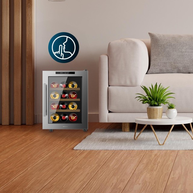 Cecotec Συντηρητής Κρασιών Bolero GrandSommelier 1255 CoolWood, Χωρ... Cecotec Συντηρητής Κρασιών Bolero GrandSommelier 1255 CoolWood, Χωρ...