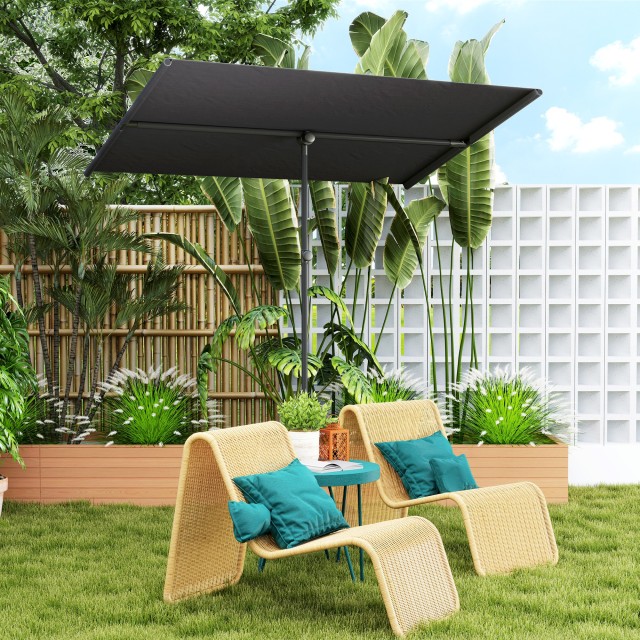 Outsunny Εξωτερική Ομπρέλα 1.5x2 μ Περιστρεφόμενη κατά 180°, από Πο...