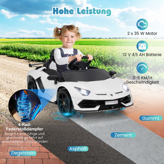 Costway Παιδικό Ηλεκτροκίνητο Αυτοκίνητο Lamborghini με 2,4G Τηλεχε...