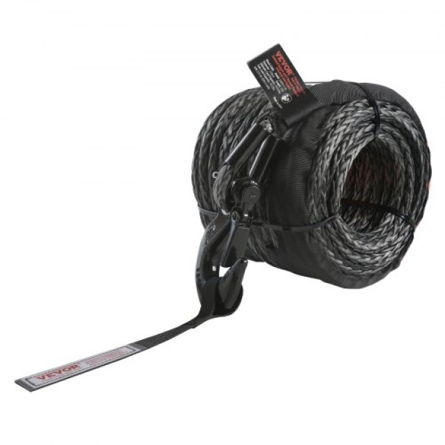Συνθετικό Σχοινί Βίντσι VEVOR 3/8x100 26,500 lbs με Προστατευτικό Κάλυμμα & Γάντζο  HCJPSJYX38IN93VS7V0