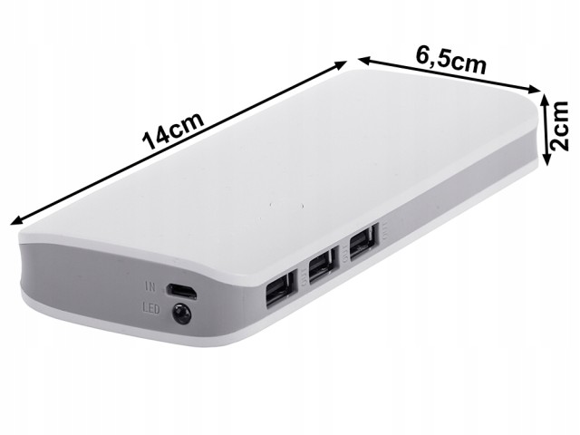 Verk group PowerBank 10000mAh 3x USB MicroUSB 2.1A Φακός LED για Ισ...