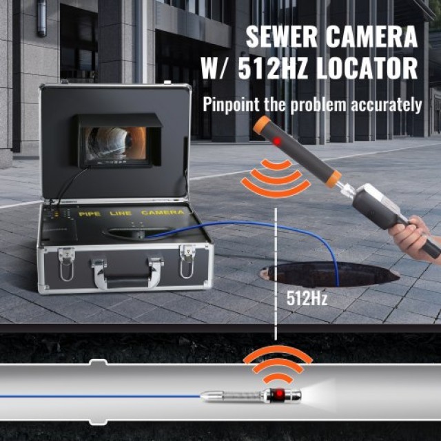 Κάμερα Αποχέτευσης VEVOR 7 1000TVL 100ft με Εντοπιστή 512Hz  DDWKXSGDNK730R9OPV2