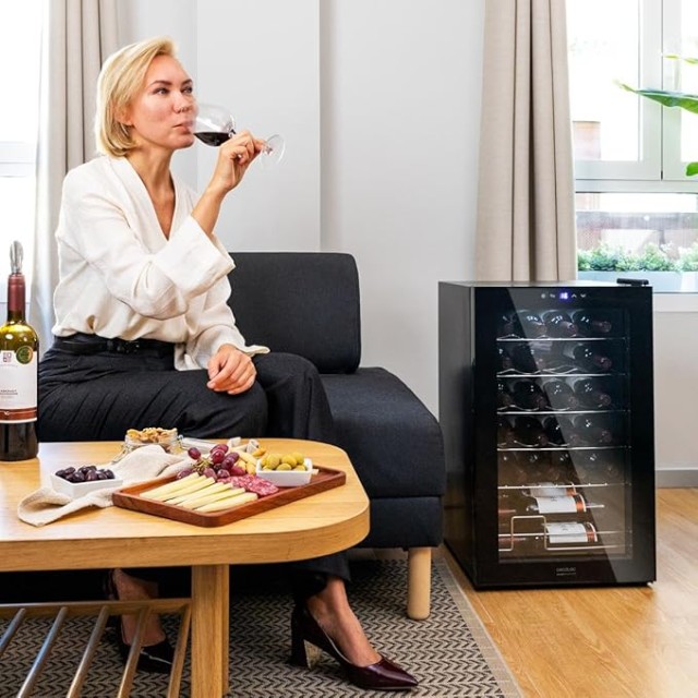 CECOTEC  Συντηρητής Κρασιών GrandSommelier 2450 Black Compressor, 24 Φιάλες, Σύστημα Συμπιεστή, Θερμοκρασία 5-18ºC  CEC-00124