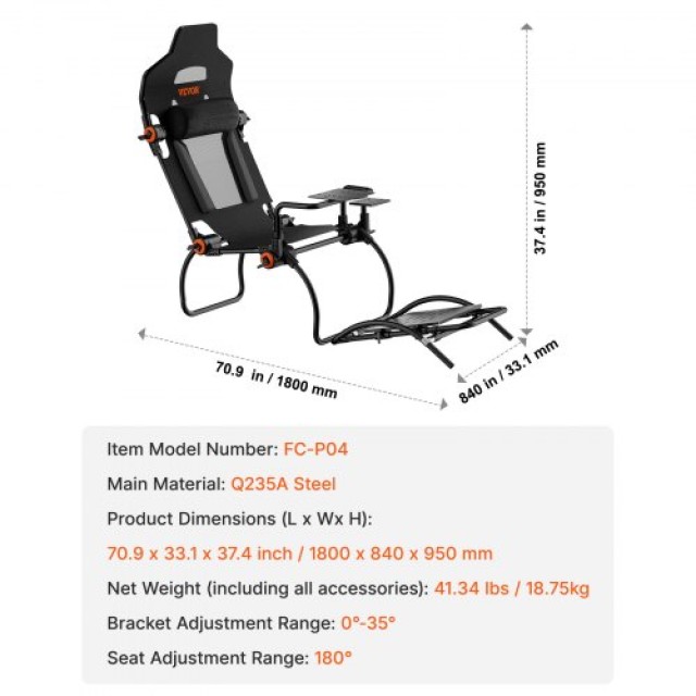 VEVOR  Πτυσσόμενη Βάση Τιμονιού για Logitech G923/G920/G29 GT/Formula BXSZCDHKZDXKQ29WWV0