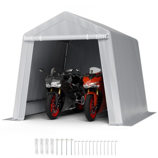 VEVOR Υπαίθριο Στέγαστρο Αποθήκευσης 8x8 ft Αδιάβροχο Στέγαστρο Οχή...