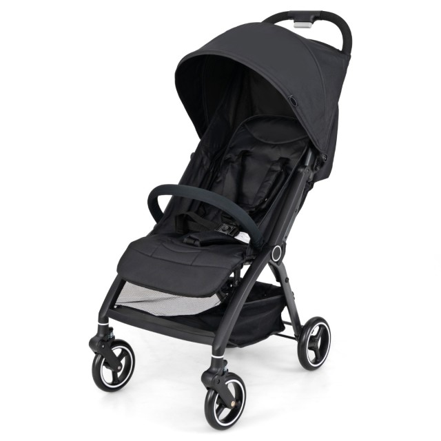 Costway Leichter Kinderwagen für Neugeborene mit verstellbarer Rückenlehne und 5-Punkt-Sicherheitssystem BC10244BK