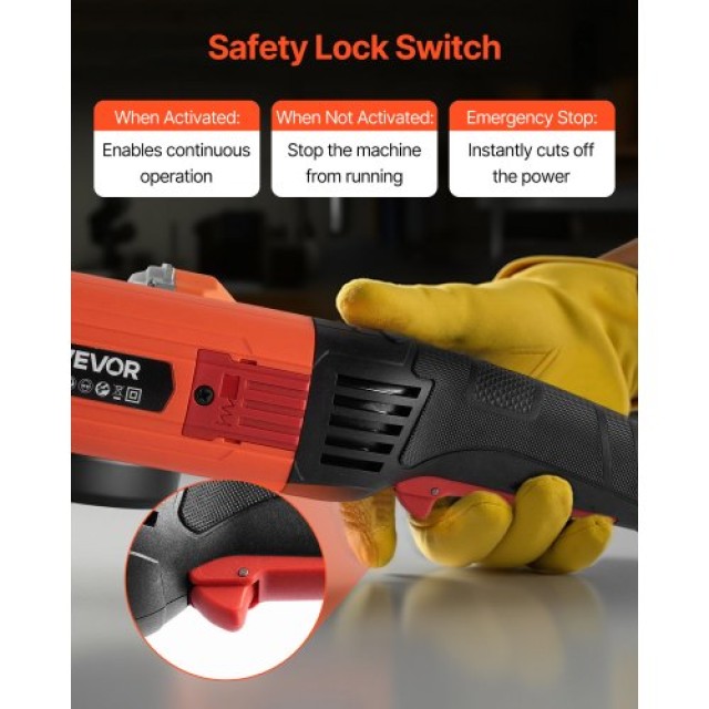 VEVOR Ηλεκτρικός Γωνιακός Τροχός 127mm, Υψηλής Ταχύτητας 5.4Amps 10...