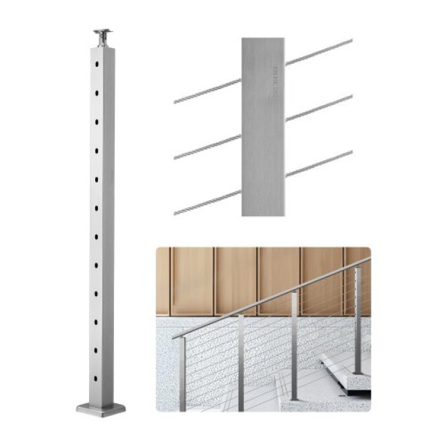 VEVOR Κολόνα Κάγκελου με Γωνιακές Οπές 30° 42x2x2 εκ. 1JZLGZXYS1062...