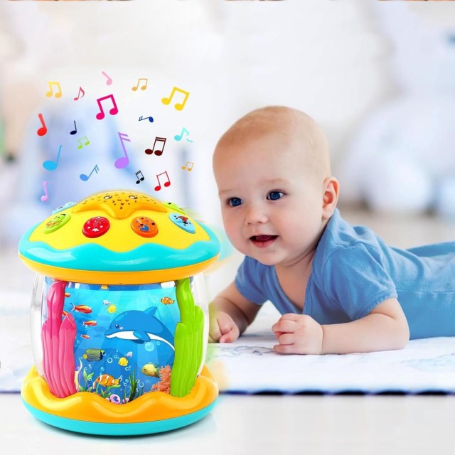 BAKAJI Ωκεάνιος Παράδεισος Περιστρεφόμενο Παιχνίδι με LED για Παιδι...