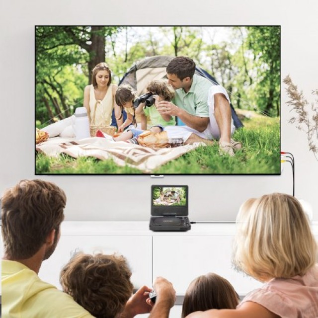 VEVOR Φορητό DVD Player με Οθόνη Περιστροφής 178 mm και 4ωρη Ενσωμα...