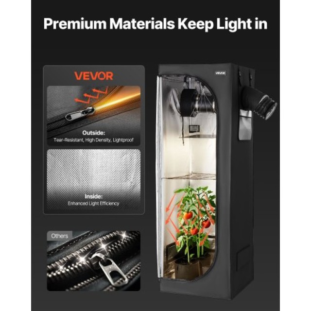 VEVOR Σετ Καλλιέργειας Εσωτερικών Χώρων, 60 x 60 x 180 cm, με Πλήρε... VEVOR Σετ Καλλιέργειας Εσωτερικών Χώρων, 60 x 60 x 180 cm, με Πλήρε...