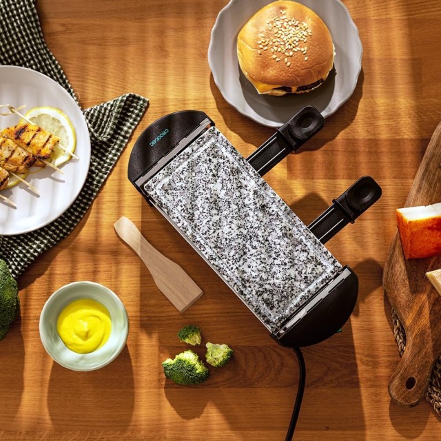 CECOTEC  Ηλεκτρική Συσκευή Ψησίματος Cheese&Grill 3200 Pocket AllStone για 2 Άτομα, 320W, Ανοξείδωτη, Αντικολλητική Πέτρινη Πλάκα, με 2 Τηγάνια και 1 Σπάτουλα  CEC-03273