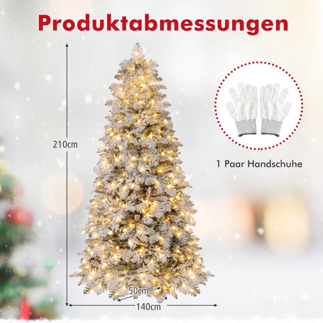 Costway Προκατασκευασμένο Χριστουγεννιάτικο Δέντρο 210cm x 140cm με... Costway Προκατασκευασμένο Χριστουγεννιάτικο Δέντρο 210cm x 140cm με...