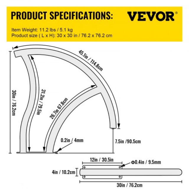VEVOR Χειρολαβές Πισίνας 30x30, Ανοξείδωτες, Σετ 2, 375lbs, με Βάση...
