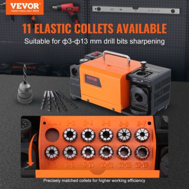 VEVOR  Ακονιστής Τρυπανιών MR-13B 3-13mm με 11 Κολάρα ZTYMJ321819CUZAGNV2