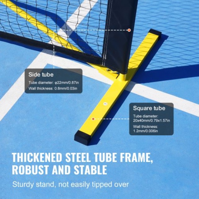 VEVOR Φορητό Σύστημα Δικτύου Pickleball 22FT, Ανθεκτικό στις Καιρικές Συνθήκες, Μεταλλικό Πλαίσιο & Ισχυρό Δίχτυ PE, Με Τσάντα Μεταφοράς PKQWTZWHLTZ2NE3SEV0