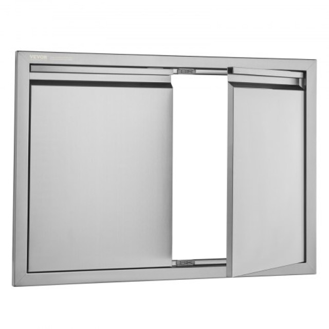 Πόρτα BBQ VEVOR 762x532 mm Διπλή Εξωτερική Κουζίνα, Ανοξείδωτη με Ενσωματωμένες Λαβές  SMABSCJMYS30M2GZNV0