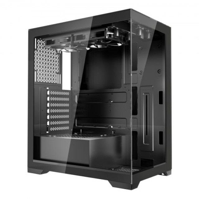 VEVOR Κουτί Υπολογιστή Mid-Tower με 2 x 120 mm Ανεμιστήρες για ATX Μητρική Πλακέτα DNJXZT120MMBHRVR6001V9