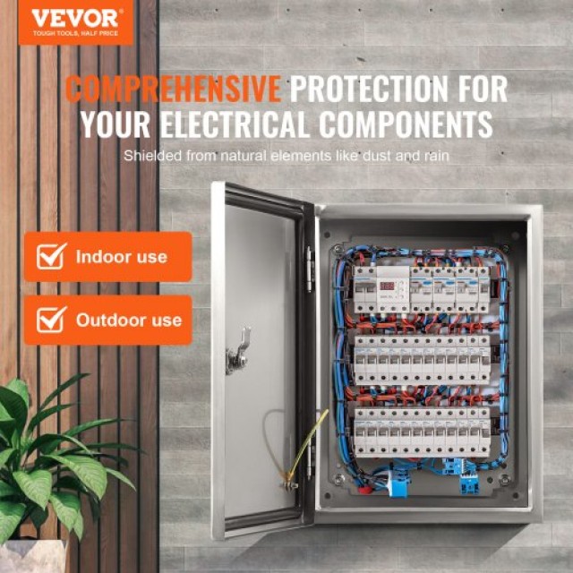 Κουτί Ηλεκτρικών VEVOR 20x16x8 Ανοξείδωτο IP66  BXGDQX20X16X4VPKIV0