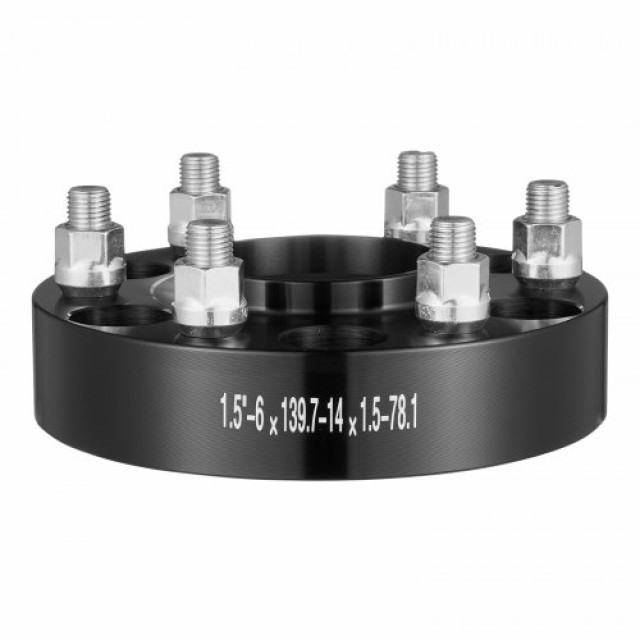 VEVOR Αποστάτες Τροχών 1.5 6x5.5 6 Λαμών, Σετ 4, Μαύροι  LSSFLP15YC6X49EWWV0