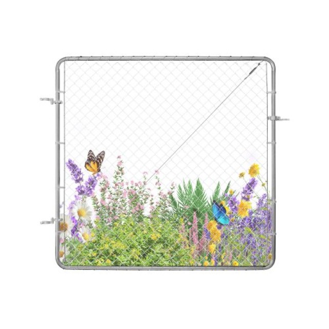 VEVOR Πύλη Φράχτη Αλυσίδας 3x4 ft Χωρίς Κολώνες SWHYM7072INCM7PVRV0