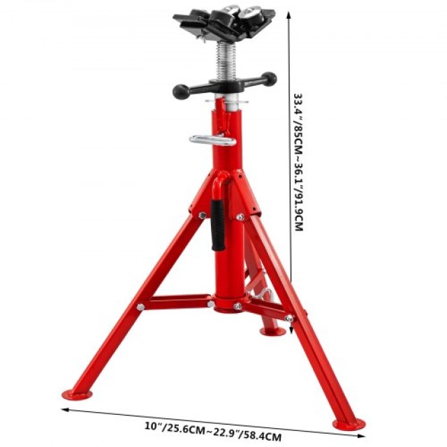 VEVOR Βάση Σωλήνων V-Head 1107A, Αναδιπλούμενη, Χωρητικότητα 2 Τόνων, 28-51.5 ίντσες, με 4 Μπάλες Μεταφοράς  JJ1107A4YTGJVX001V0