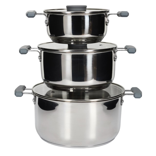 Σετ Κατσαρολών All-in-One X3 Easy Storage 17/21/25cm - Inox KC5228 ...