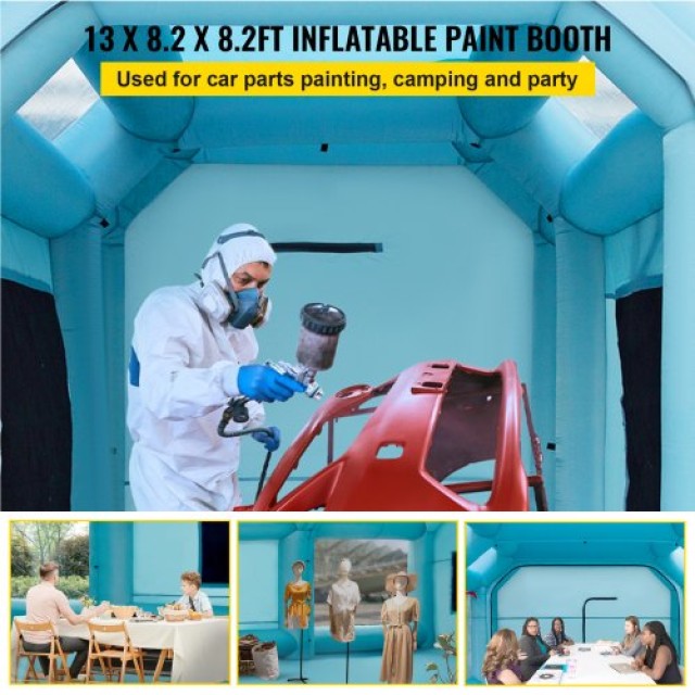 Φορητή Φουσκωτή Καμπίνα Βαφής VEVOR 13x8x8ft με Φίλτρο Αέρα & 2 Φυσητήρες  CQZPNJB4M220V4E51V2