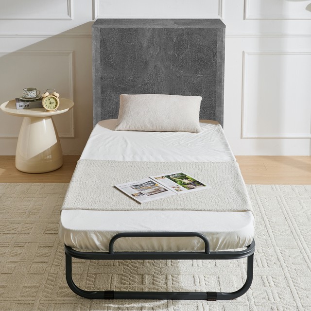 Shally Dogan Πτυσσόμενο Κρεβάτι Μονό Εξοικονόμησης Χώρου Τσιμέντο μ...