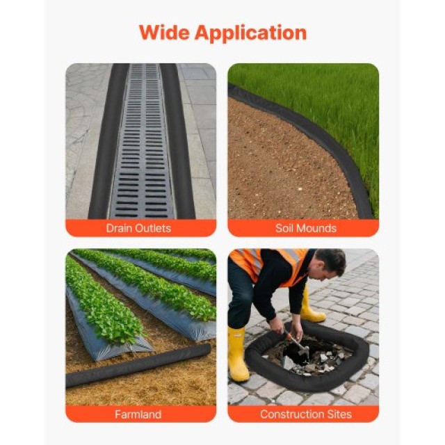 VEVOR Κάλτσα Φίλτρου Ιζήματος 5x10ft για Έλεγχο Διάβρωσης και Αντιμ...