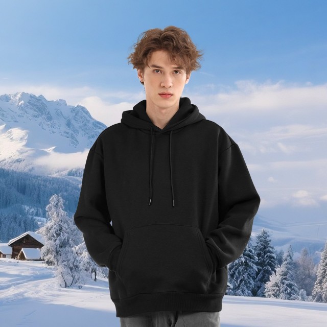VEVOR Προσιτή Μαύρη Fleece Κουκούλα XXL, Ζεστή & Άνετη για Φθινόπωρ...