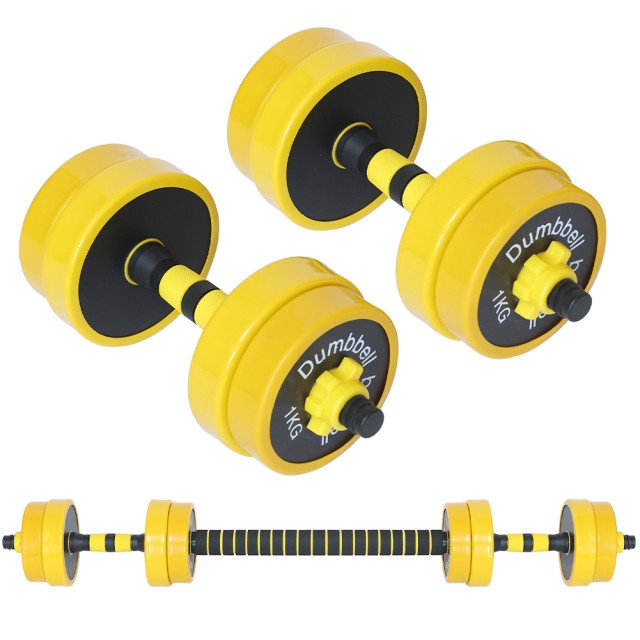 BAKAJI  Σετ Αλτήρες 10kg (4x1kg+4x1.25kg) με Μπάρα Βαρών για Γυμναστική Προπόνηση  02839100