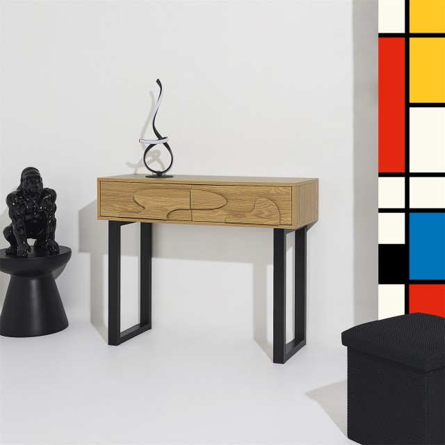 Home Deco Factory Κονσόλα CALYPSO με 2 Συρτάρια 100 x 80 x 35 HD0431